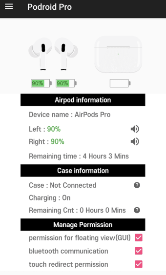 Podroid ProUsing Airpod pro on android