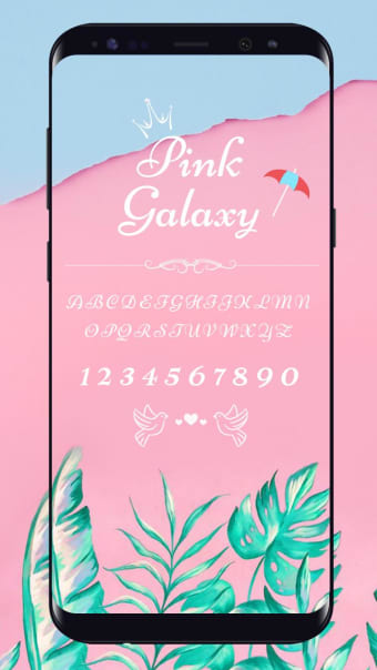 Pink Galaxy Font Samsung FlipFontCool Fonts Free