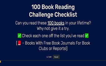 100 Books Reading Challenge