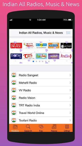 Indian All Radios, Music & All Indian Newspapers