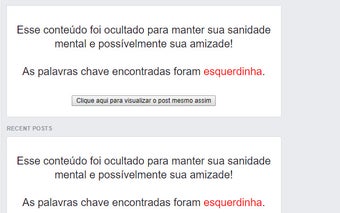 Chega de política no Facebook