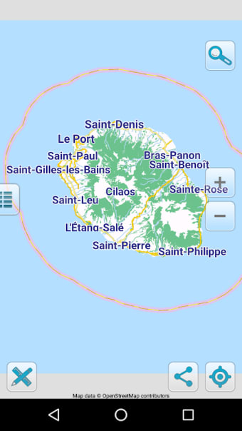 Map of Reunion offline