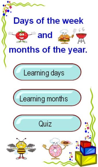 Learn days of week and months