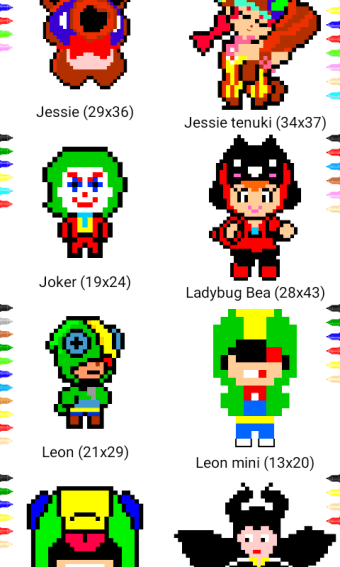 How to draw pixel characters drawing step by step