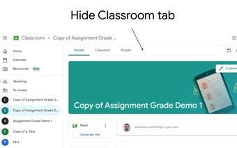 Hide Grades Div