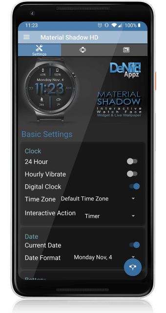 Material Shadow HD Watch Face