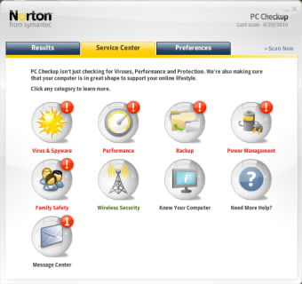 Norton PC Checkup