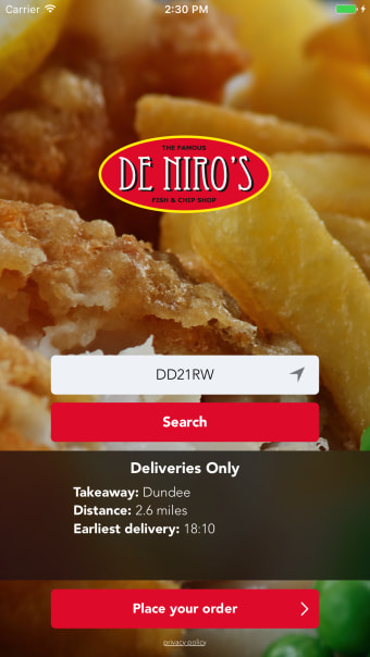 De Niros Ordering App