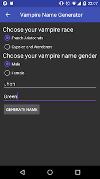 Vampire Name Archive