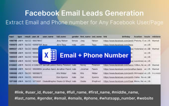 Email Extractor for Facebook™ (Email+Phone)