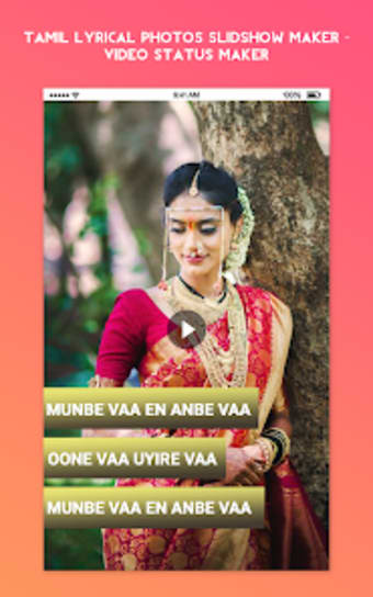 Tamil Lyrical Photos Maker - V