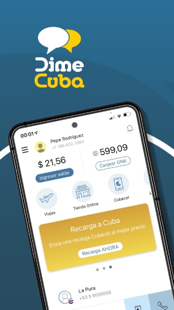 DimeCuba: Cubacel recharges  Calls  SMS to Cuba
