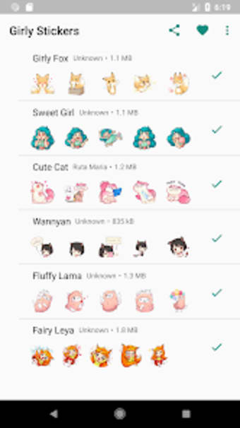 Girly Stickers - WAStickerApps