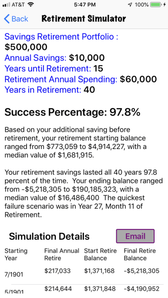Retirement Investing Simulator