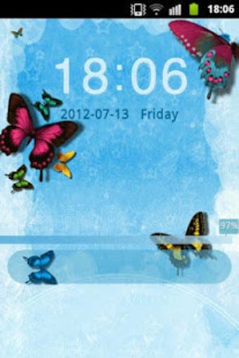 Theme Blue Butterfly GO Locker