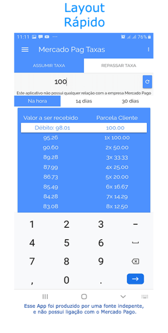 Calculadora Mercado Pag
