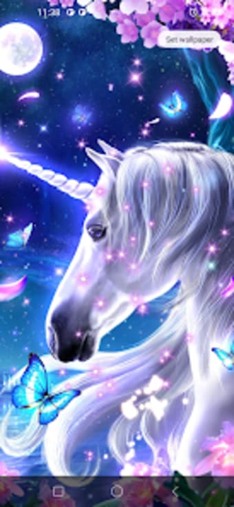 Unicorn Live Wallpaper Glitter