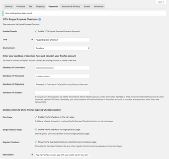 YITH PayPal Express Checkout for WooCommerce