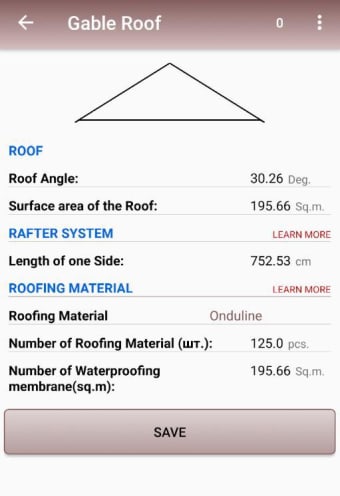Calculation of roofs