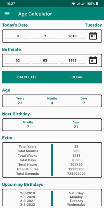 Age Calculator by Date of Birth