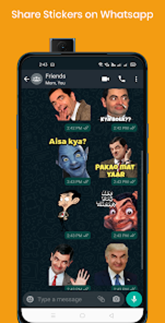 Mr. Bean Comedy Stickers - WA