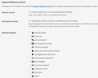 Module Control for Jetpack