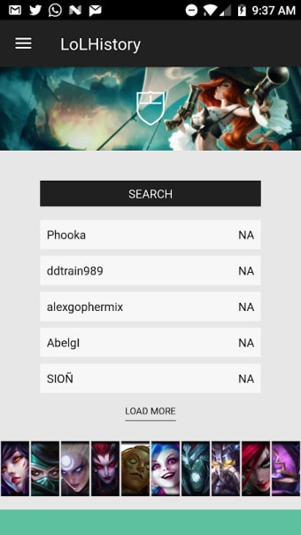 Matches for League of Legends