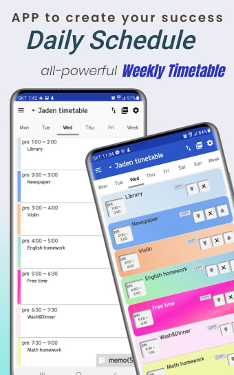 Daily Schedule - easy timetable simple planner