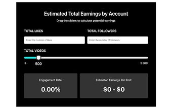 TikTok Earnings Potential Estimator