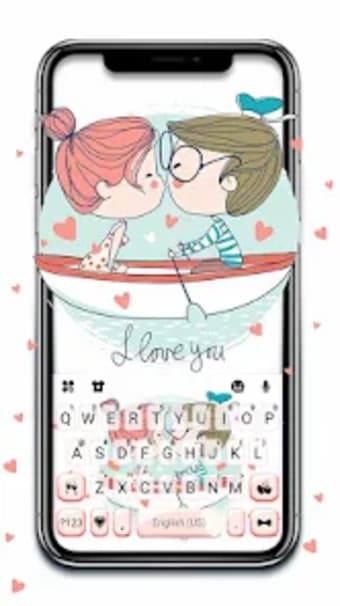 Couple Kiss Doodle Keyboard Th
