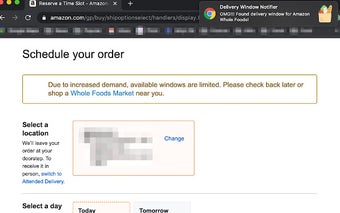 Delivery Window Notifier