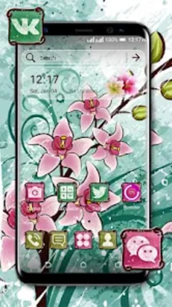 Pink Flower Painting Theme