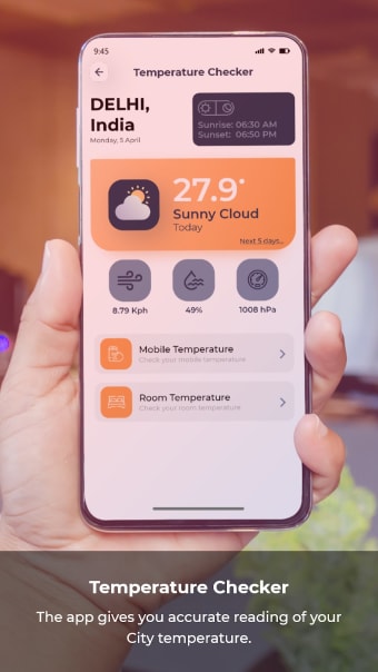 Temperature Checker: Room Phone Wether Forecast