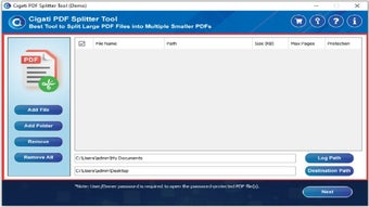 Cigati PDF Splitter Tool