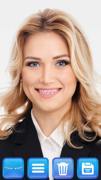 Fake Braces Camera with Photo Stickers for Teeth