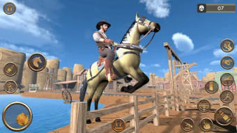 Cowboy Horse Riding Horse Race