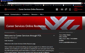 Dark Theme for Fanshawe Online