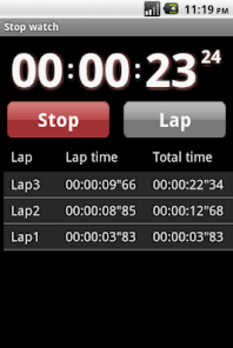 Droid timer and stopwatch