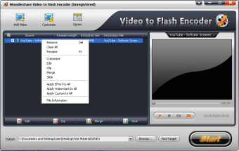 Wondershare Video to Flash Encoder