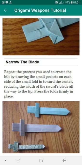 Origami Weapons Instructions Easy Steps