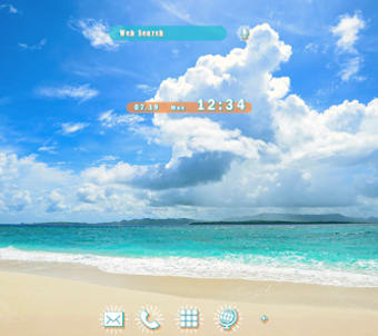 Summer Beach and Clouds Theme