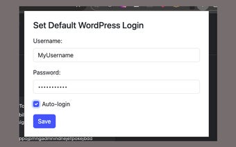 WordPress Login Autofill