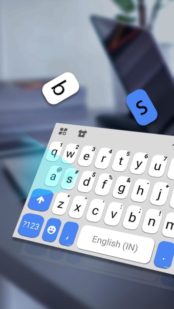 Blue White Chat Keyboard Theme