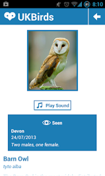 UK Birds - Birdwatching App