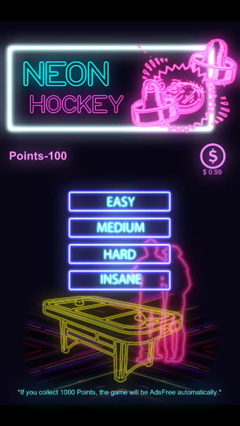 Neon Hockey : Ice and Glow Hockey 2