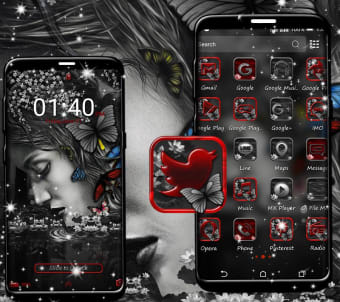 Abstract Girl Launcher Theme