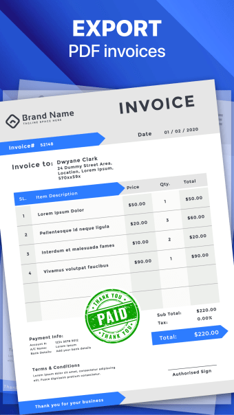 The Invoice Maker app