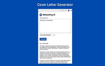 Networking AI - Cover Letter Generator