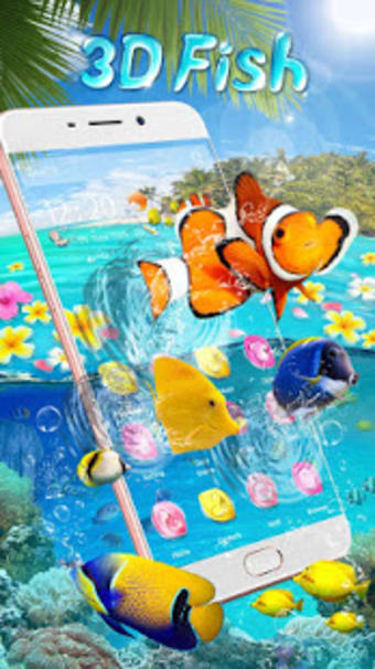 Lively 3D Color Fish Theme