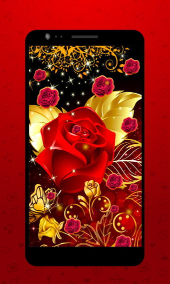 Golden Rose Live Wallpaper HD
